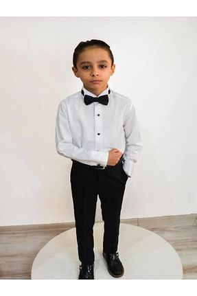 پیراهن سفید بچه گانه اسلیم فیت SENİOR - کد 781339497