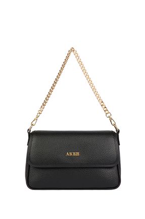 کیف دوشی مشکی زنانه چرم مصنوعی Aker - کد 888809448