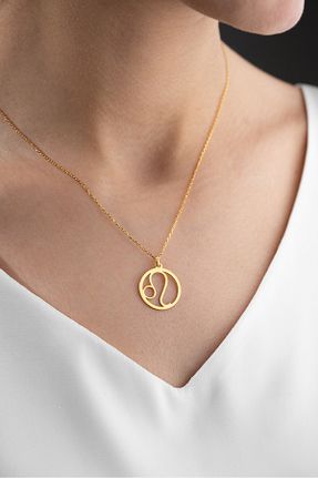 گردنبند نقره طلائی زنانه 925 عیار Vetro Silver - کد 781332917