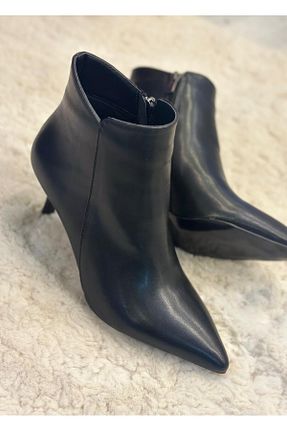 بوت / نیم بوت مشکی زنانه چرم مصنوعی MİSS PARK MODA - کد 888828333