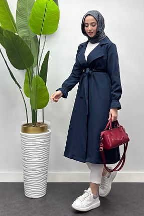 کلاه و ابایا سرمه ای زنانه پنبه ای Tesettür Diyarı - کد 888826338