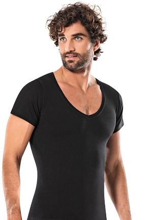 تیشرت مشکی مردانه رگولار ERDEM İÇ GİYİM - کد 49836721