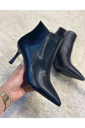 بوت / نیم بوت مشکی زنانه چرم مصنوعی MİSS PARK MODA - کد 888828333