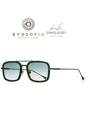 عینک آفتابی سبز زنانه UV400 Eyesofia - کد 805168078