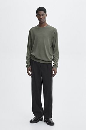 پلیور طوسی مردانه ساده Massimo Dutti - کد 888828345