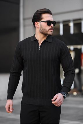 پلیور مشکی زنانه بافت دار Miron - کد 858158550