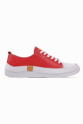 کفش کژوال قرمز زنانه چرم خالص LAL SHOES & BAGS - کد 889645251