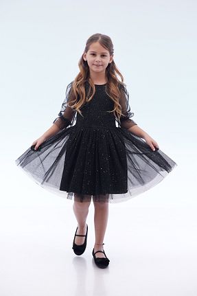 لباس مشکی بچه گانه توری Ahengim Kids - کد 889656899