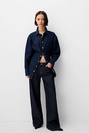 شلوار جین آبی زنانه رگولار Bershka - کد 888855773