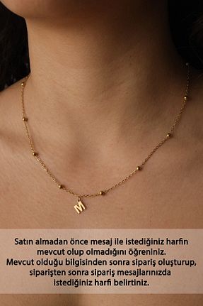 گردنبند استیل ( فولاد ) طلائی زنانه استیل ضد زنگ ESBAFLOR - کد 888874635