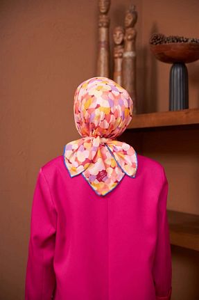 شال صورتی زنانه پنبه ای İpekhan - کد 889676371