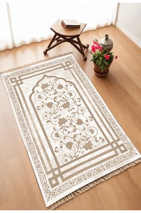 سجاده بژ پلی استر AYMİRAHOME - کد 889684572