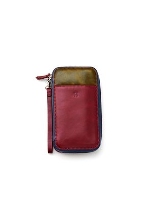 کیف پول زرشکی زنانه سایز متوسط HELMBROOK - کد 835422473