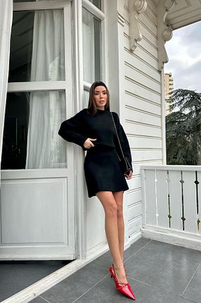 ست بالاتنه و پائین تنه مشکی زنانه تریکو TrendyFashion - کد 888899124
