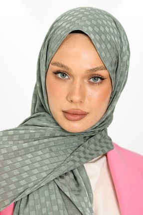 شال سبز زنانه کرپ hijabchi - کد 888921325