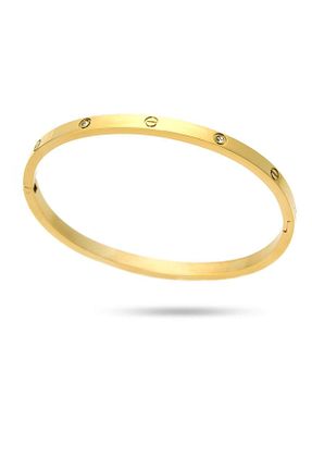 دستبند استیل (فولاد) طلائی زنانه استیل (فولاد) Genel Markalar - کد 888950066