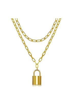 گردنبند استیل ( فولاد ) طلائی زنانه استیل (فولاد) NKIE JEWELS - کد 888946700