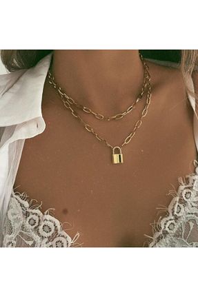 گردنبند استیل ( فولاد ) طلائی زنانه استیل (فولاد) NKIE JEWELS - کد 888946700