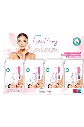 دستمال مرطوب پاک کننده آرایش LADY MARY FASHİON - کد 353511989
