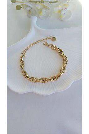 دستبند استیل (فولاد) طلائی استیل (فولاد) NKIE JEWELS - کد 888949901