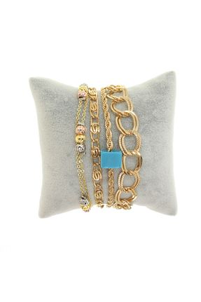 دستبند استیل (فولاد) طلائی استیل (فولاد) NKIE JEWELS - کد 888949516