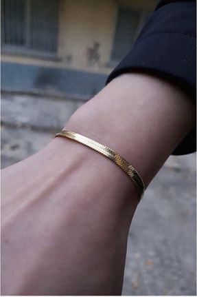 دستبند استیل (فولاد) طلائی زنانه استیل (فولاد) NKIE JEWELS - کد 888949428