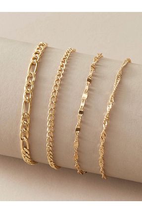 دستبند استیل (فولاد) طلائی زنانه استیل (فولاد) NKIE JEWELS - کد 888949574