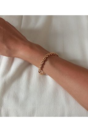 دستبند استیل (فولاد) طلائی استیل (فولاد) NKIE JEWELS - کد 889705098