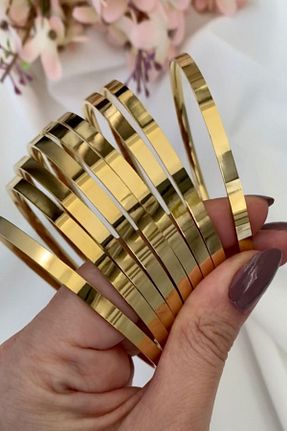 دستبند استیل (فولاد) طلائی زنانه استیل (فولاد) NKIE JEWELS - کد 889705516
