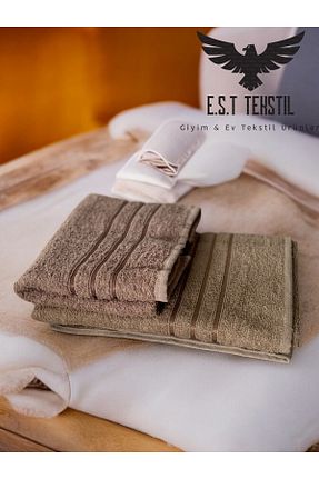 حوله قهوه ای پنبه ای ESTTEKS - کد 888962433