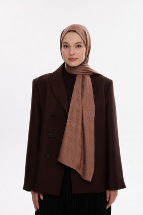 شال قهوه ای زنانه پنبه پلی استر MİRSOY SCARF - کد 888964505