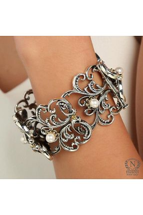 دستبند نقره زنانه 925 عیار Nusret Takı - کد 32097620