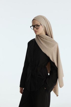 شال قهوه ای مردانه پنبه پلی استر MİRSOY SCARF - کد 888961250