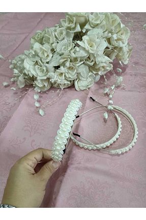 تاج سفید زنانه مروارید shop - کد 888976368