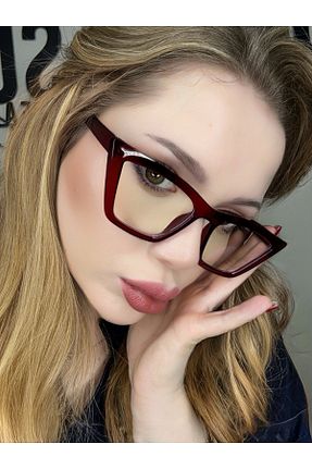 عینک محافظ نور آبی رنگی زنانه 56 HMG Aksesuar - کد 888967234