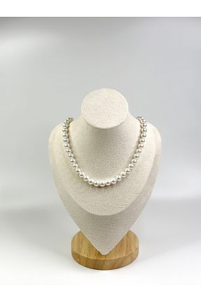 گردنبند مروارید سفید مروارید آب شیرین Zey Jewellery - کد 888418799