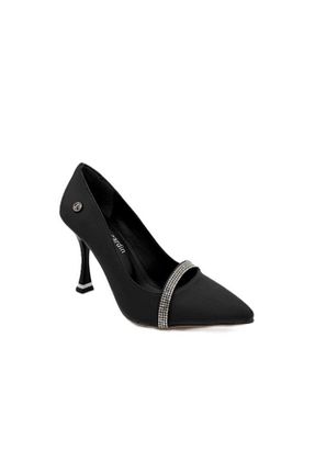 کفش پاشنه بلند کلاسیک مشکی زنانه ساتن Pierre Cardin - کد 889004984