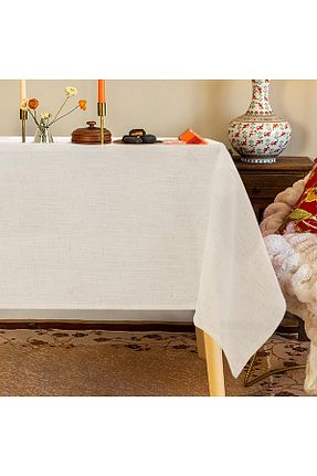 رومیزی بژ کتان Deko Dekor - کد 889725800
