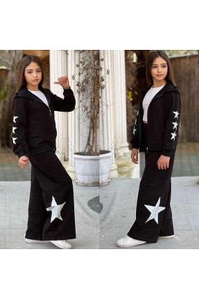 ست گرمکن مشکی بچه گانه پاچه گشاد Kids - کد 889784957