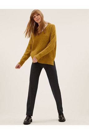 شلوار کرمگن مشکی زنانه رگولار Marks & Spencer - کد 6915403
