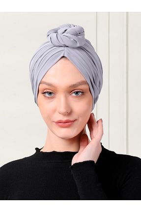 روسری طوسی ساتن ada sanatsal - کد 450146239