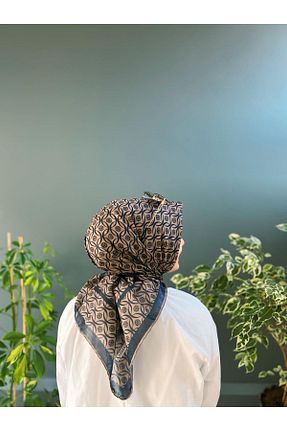 روسری سرمه ای پنبه پلی استر Onur - کد 889065069