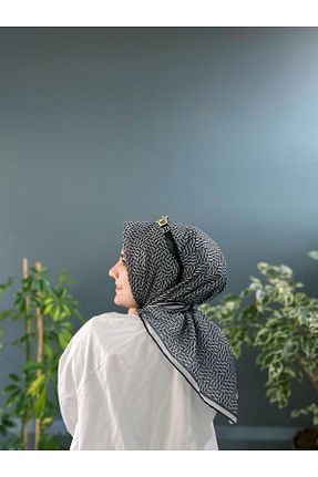 روسری طوسی پنبه پلی استر Onur - کد 889075722