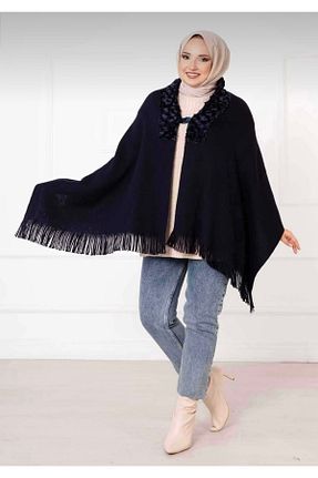 شال سرمه ای زنانه اکریلیک eslem butik - کد 853474763
