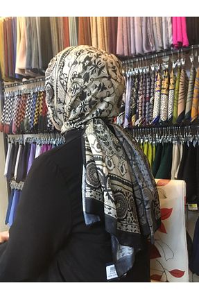 شال قهوه ای زنانه پنبه ای shop - کد 889106722
