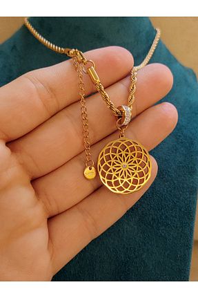 گردنبند استیل ( فولاد ) طلائی زنانه استیل (فولاد) Caglastore - کد 889121881