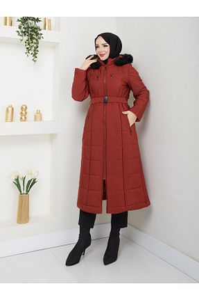 پالتو پشمی حجاب نارنجی زنانه رگولار Doque - کد 889149894
