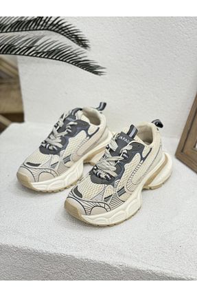 کفش اسنیکر بژ زنانه بند دار Guja - کد 782862847