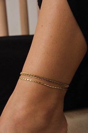 خلخال جواهر طلائی زنانه ESBAFLOR - کد 889172539