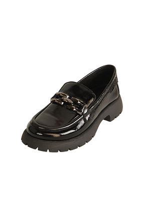 کفش لوفر مشکی زنانه چرم خالص Mammamia - کد 889212732